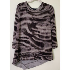 Simply Vera Vera Wang Tiered Ruffle-Hem Sweatshirt Tunic Size XS